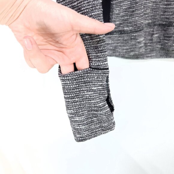 Lululemon Shirt Size 8 Long Sleeve Athletic Grey Thumbholes Zip Pockets - Picture 7 of 11